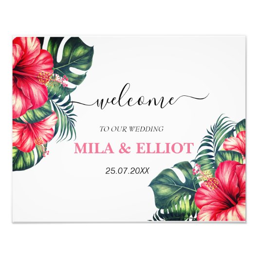 Schöne Blume und Eukalyptus-Poster Fotodruck (Vorne)