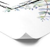 Schöne Blume und Eukalyptus-Poster Poster (Ecke)