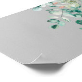 Schöne Blume und Eukalyptus-Poster Poster (Ecke)