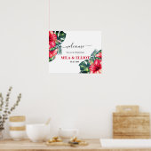 Schöne Blume und Eukalyptus-Poster Poster (Küche)