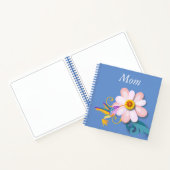 Schöne Blume und Hummernvogel Muttertag Notizblock (Innenseite)