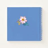 Schöne Blume und Hummernvogel Muttertag Notizblock (Rückseite)