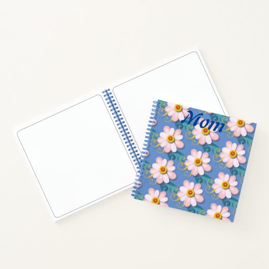 Schöne Blume und Hummernvogel Muttertag Notizblock (Innenseite)