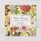 Schöne Blume und Insektengarten Quadratische Visitenkarte (Vorderseite)