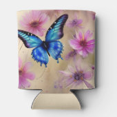 Schöne Blume und Schmetterling Dosenkühler (Rückseite)