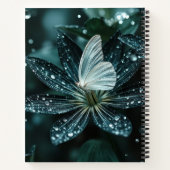 Schöne Blume und Schmetterling Notizblock (Rückseite)