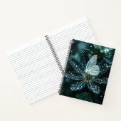 Schöne Blume und Schmetterling Notizblock (Innenseite)