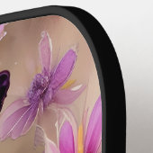 Schöne Blume und Schmetterling Pickleball Schläger (Linke Seite)