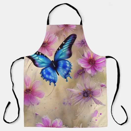 Schöne Blume und Schmetterling Schürze (Vorderseite)