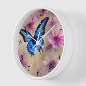 Schöne Blume und Schmetterling Uhr (Winkel)
