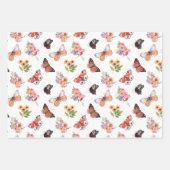 Schöne Blume und Schmetterlinge. Geschenkpapier Set (Vorderseite 3)