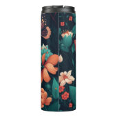 Schöne Blume und Schmetterlinge im Dschungel Thermosbecher (Rückseite)