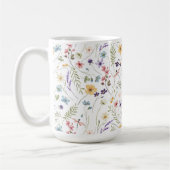 Schöne Blume und Schmetterlinge Kaffeetasse (Links)