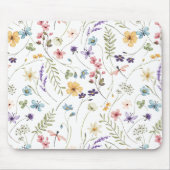 Schöne Blume und Schmetterlinge Mousepad (Vorne)