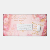 Schöne Blume und Schmetterlinge Schreibtischunterlage (Tastatur & Maus)