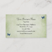 Schöne Blume und Schmetterlinge Visitenkarte (Rückseite)