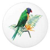 Schöne Blume und Vögel Keramikknauf (Vorderseite)