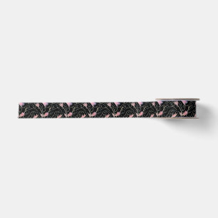 Schöne Blume und Wirbel Muster Tote Tasche Satinband