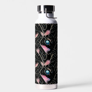 Schöne Blume und Wirbel Muster Trinkflasche