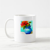Schöne Blume Vase Kaffeetasse (Links)