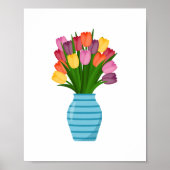 Schöne Blume Vase Poster (Vorne)