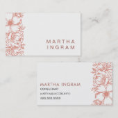 Schöne Blume Visitenkarte (Vorne/Hinten)