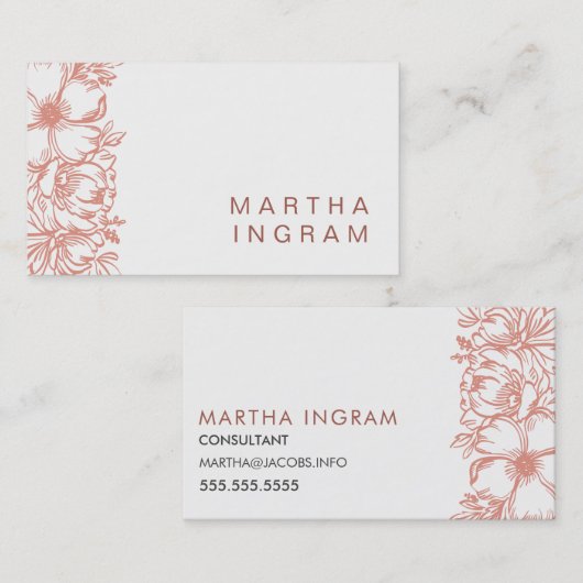 Schöne Blume Visitenkarte (Vorne/Hinten)