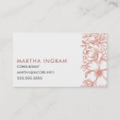 Schöne Blume Visitenkarte (Rückseite)