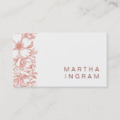 Schöne Blume Visitenkarte (Vorderseite)