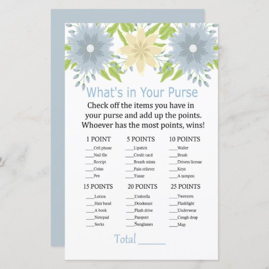 Schöne Blume Was ist in deinem Geldspiel? (Vorne/Hinten)