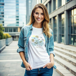 Schöne Blume Wasserfarbe Botanischer Garten Tri-Blend Shirt