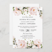 Schöne Blume Wasserfarbe Hochzeitsreise Einladung (Vorne/Hinten)