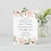 Schöne Blume Wasserfarbe Hochzeitsreise Einladung (Stehend Vorderseite)
