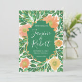 Schöne Blume Wasserfarben Save the Date Einladung (Stehend Vorderseite)