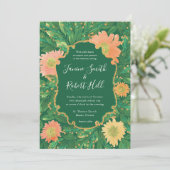 Schöne Blume Wasserfarbenmalerei Hochzeit Einladung (Stehend Vorderseite)