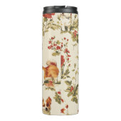 Schöne Blume Weihnachten Corgi Dog Thermosbecher (Rückseite)