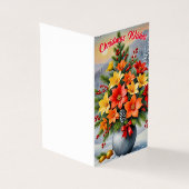 Schöne Blume Weihnachtskarte (Vorderseite)