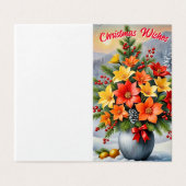 Schöne Blume Weihnachtskarte (Außenseite Aufgefaltet)
