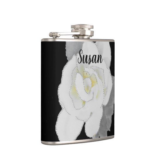 Schöne Blume Weiße Gartenanlagen Flachmann (Rechts)