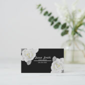 Schöne Blume Weiße Gartenanlagen Visitenkarte (Stehend Vorderseite)