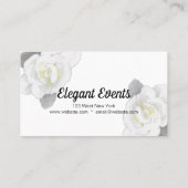 Schöne Blume Weiße Gartenanlagen Visitenkarte (Rückseite)