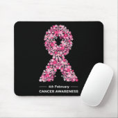 Schöne Blume Weltkrebstag Bewusstsein Mousepad (Mit Mouse)