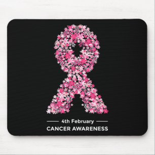 Schöne Blume Weltkrebstag Bewusstsein Mousepad