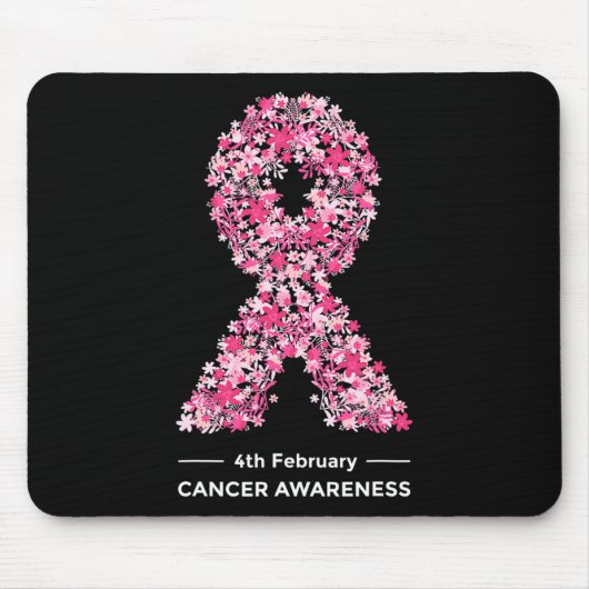 Schöne Blume Weltkrebstag Bewusstsein Mousepad (Vorne)