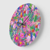 Schöne Blume: Wildblume Große Wanduhr (Winkel)