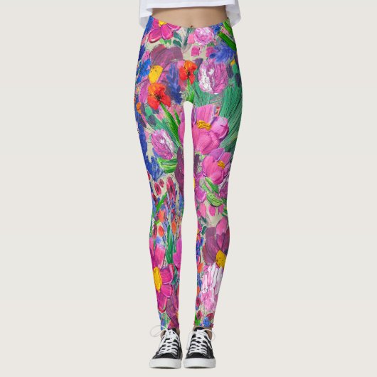 Schöne Blume: Wildblume Leggings (Vorderseite)