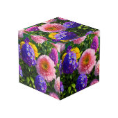 Schöne Blume Würfel (Rückseite Schrägansicht)