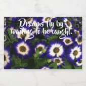 Schöne Blume Zitat Lebensmitteletikett (Einzelnes Label)