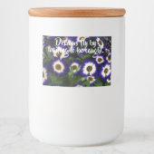 Schöne Blume Zitat Lebensmitteletikett (Vorderseite)