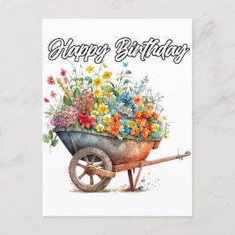 Schöne Blume zum Geburtstag Postkarte